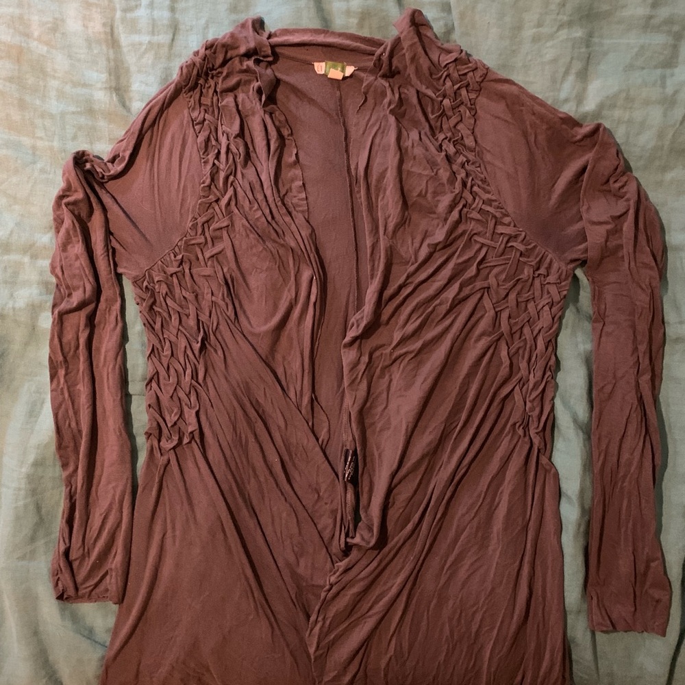 Dark Grey Anthropologie jersey cardigan